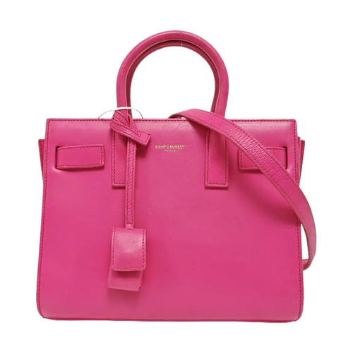 Yves Saint Laurent SAC DE JOUR Handbags Leather Pink Free Shipping | Duties Paid
