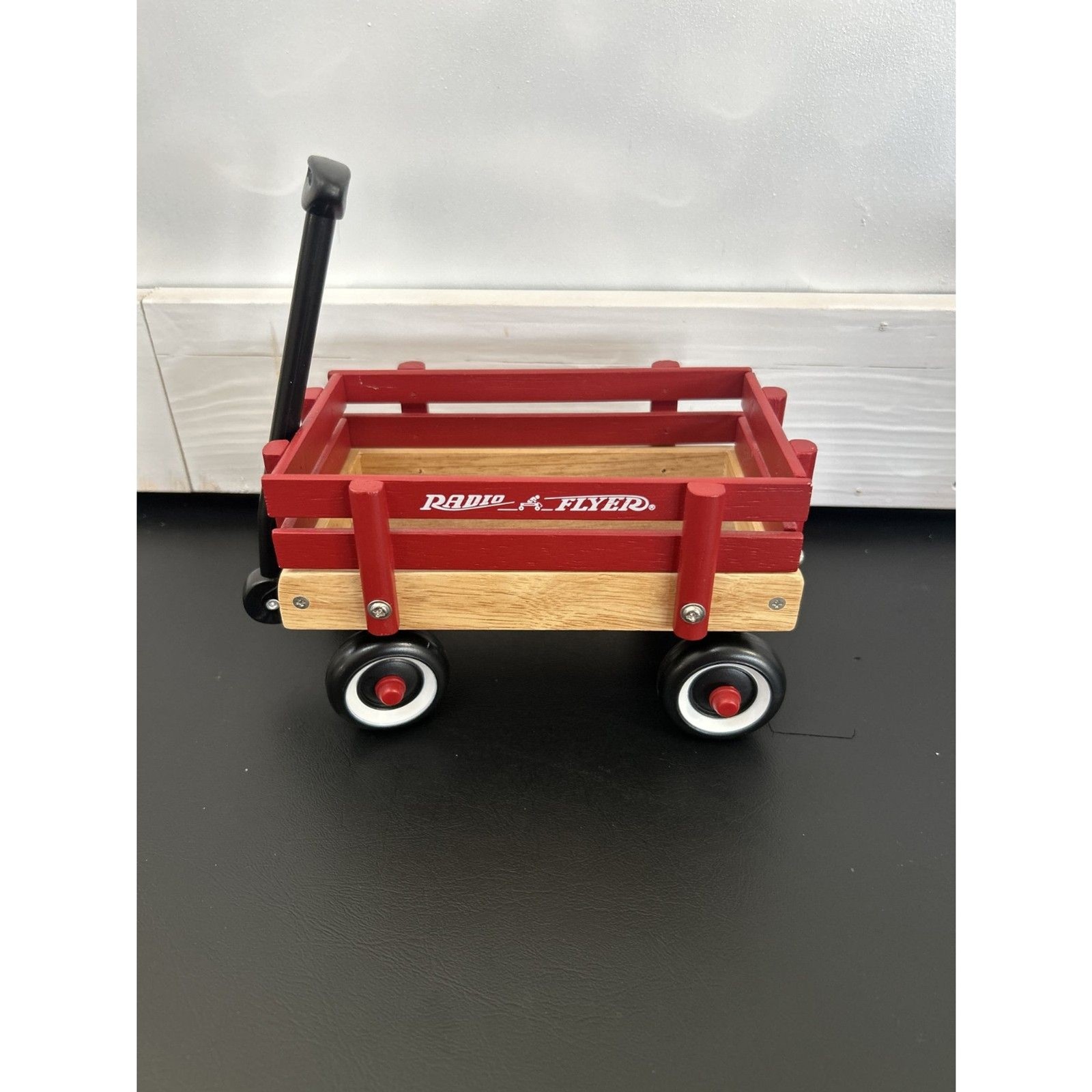Radio Flyer Small Doll Toy Wooden Wagon 7" Long with 5.5" Ha