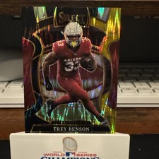 2025 Select Trey Benson Prizm Black and Red Shock #23 Color Match