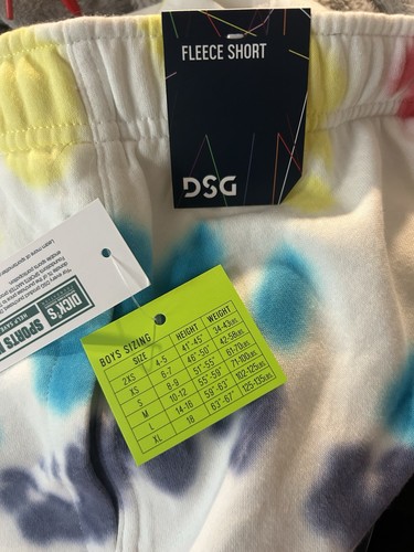 New DSG Fleece Shorts- Loose Fit- Tie Due Swirl Youth Size: Medium - Picture 3 of 5