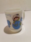 Huckleberry Pie Vintage 1980 Anchor Hocking Milk Glass Mug -Strawberry Shortcake