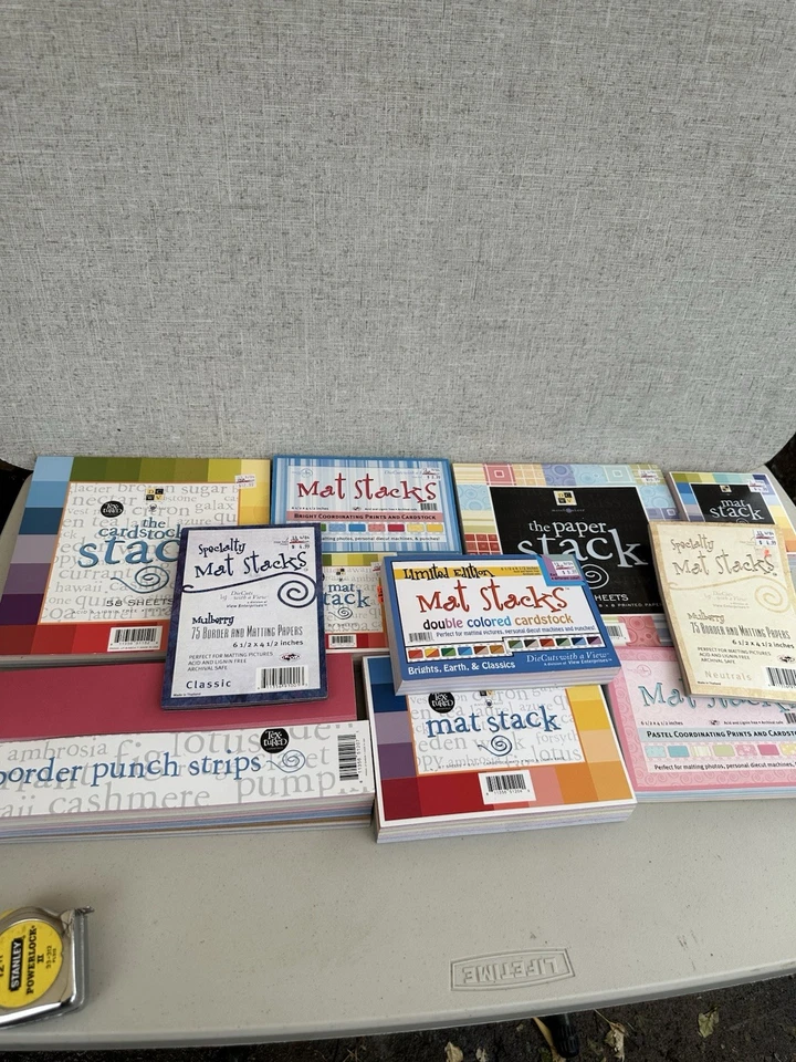 Lote de pilas de alfombrillas de papel para álbumes de recortes Foto 2 de 4