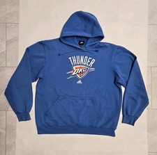 Oklahoma City Thunder Adidas Basketball Hoodie 2011 Finals Run L-XL Blue