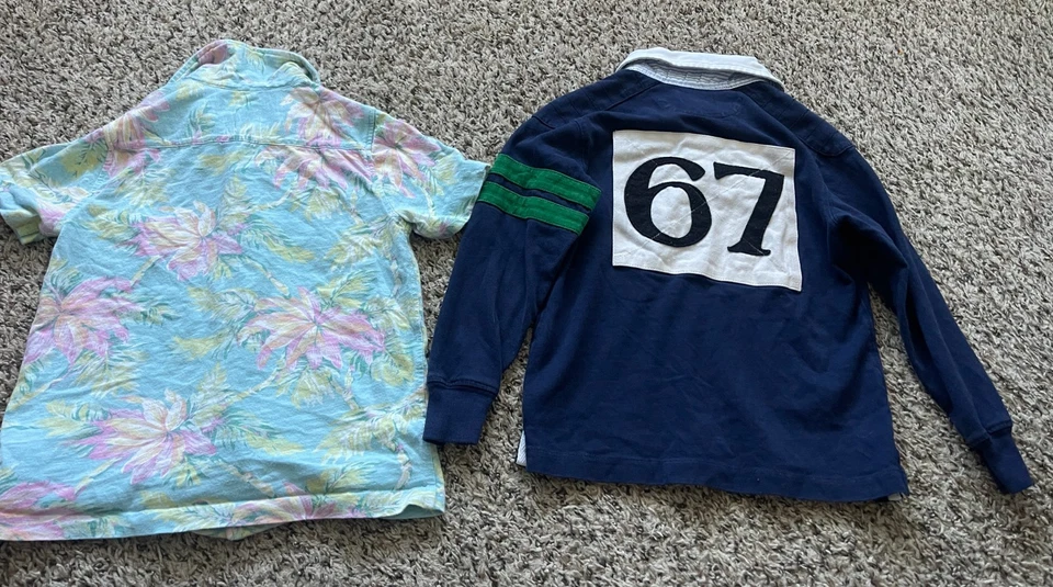 Polo Ralph Lauren Kids Shirt Boys 4 LOT of 2 Rugby Loop Collar - Image 4 of 4