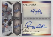 2011 Bowman Sterling Dual Refractor 10/99 Jerry Sands Rubby De La Rosa Auto 0af
