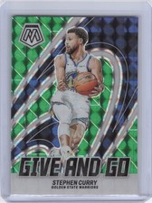 2023-24 Panini Mosaic #1 Stephen Curry Give and Go Mosaic Green