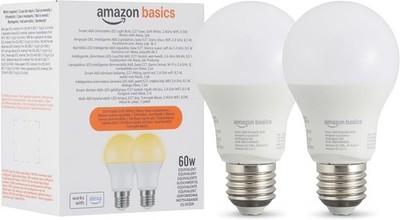 Amazon Basics Smart Dimmbare LED Glühbirne E27 Sockel Soft Weiß Neu