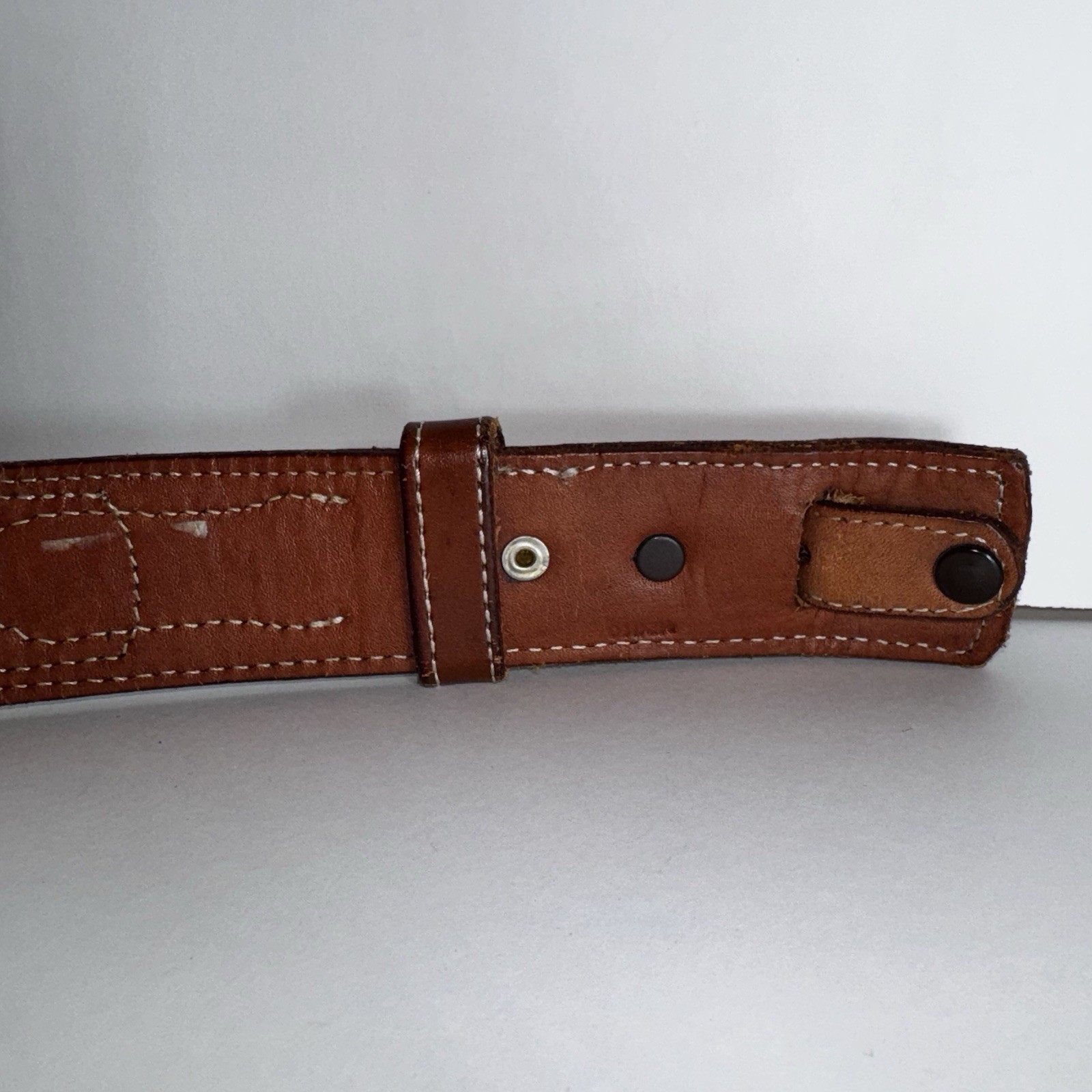 Vogt Ranger Belt Fully Hand Tooled Buckle Top Grain Steer Hide Brown 42