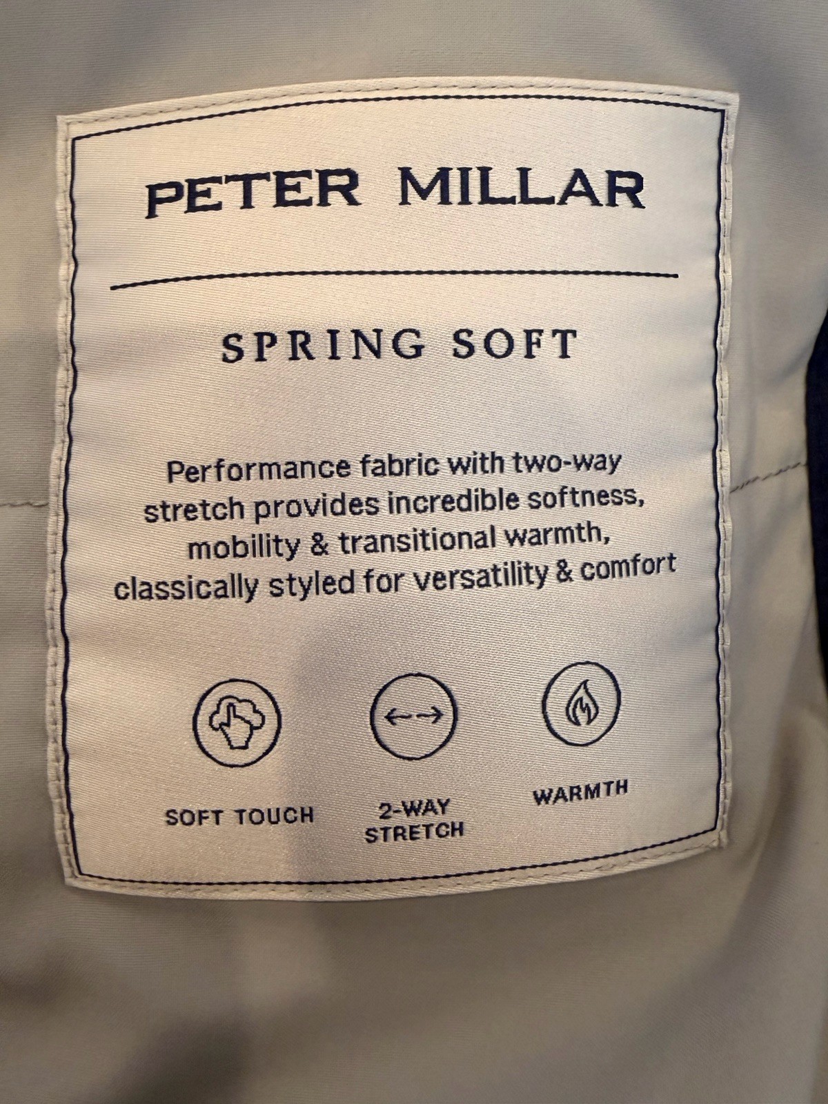 Peter Millar Spring Soft Jacket Blue Snap Front C… - image 5
