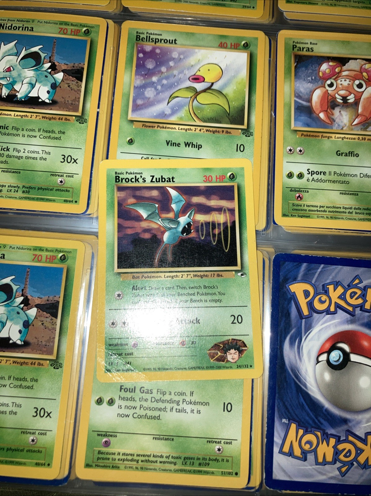 Pokemon Card - Brock's Zubat Gym Heroes 24/132 1st Edition Rare