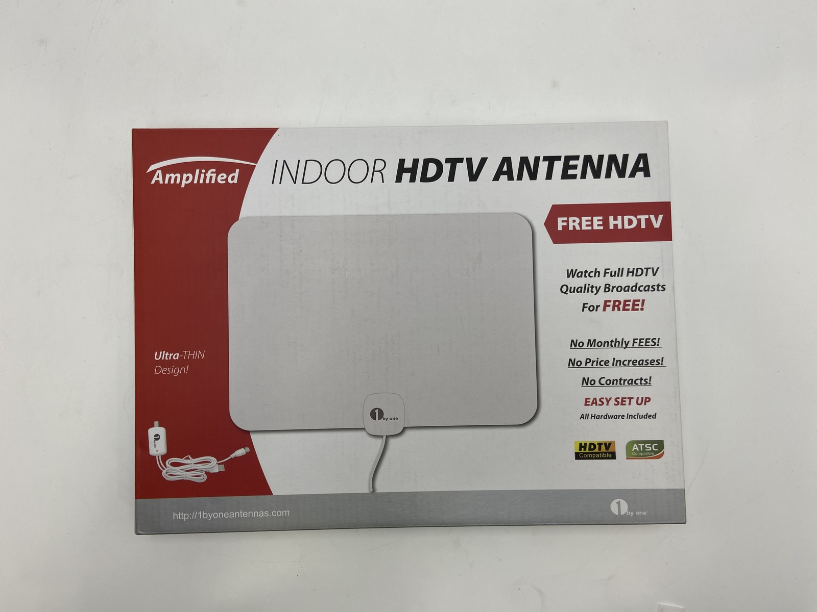 1 НА ОДНУ УСИЛЕННУЮ ВНУТРЕННЮЮ АНТЕННУ HDTV - БЕЛЫЙ