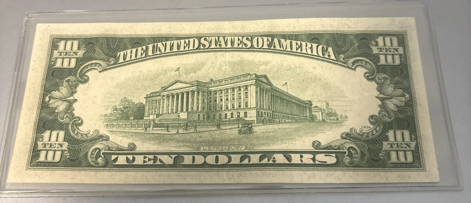 FR. 2010 $10 1950 Federal Reserve Note FRN Poker Serial 6 of a Kind 11671111 CU - Image 2 of 2