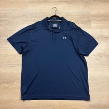 Under Armour Loose Short Sleeve Polo Shirt Men's 2XL Color Navy
