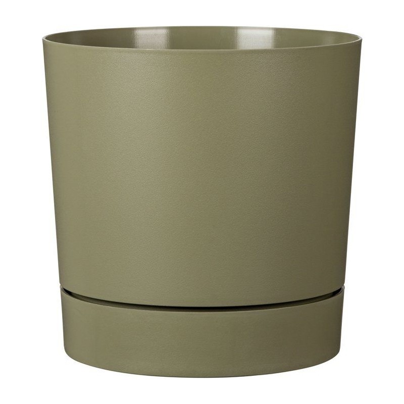 Pot de fleurs extérieur Plano vert Ø 47 cm pour aménager une terrasse moderne