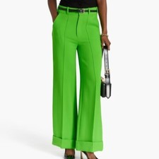 NWT Christopher Kane Wool Crepe Wide Leg Cuff...