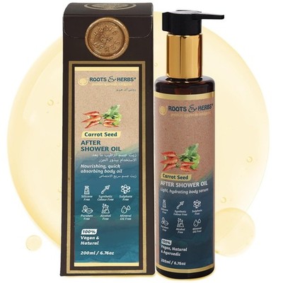 Roots & Herbs Carrot Seed After Shower Oil | Ayurvedisches Körperöl | Schnelltro