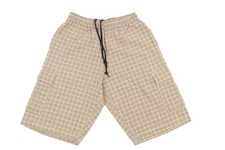 Trespass Mens W27 Beige Blue Plaid 100 Cotton Cargo Pants New