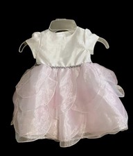 White and Pink Tulle Easter Dress Size 12 Months
