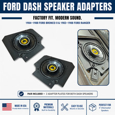 84-88 Ford Bronco Ii 83-88 Ford Ranger 4 Dash Speaker Adapter Plates Pair