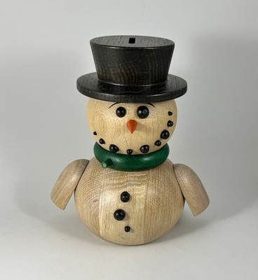 PIXAR Snowman Knick Knack Wood Coin Bank Employee Store Exclusive Disney READ