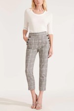 Women's Veronica Beard Friedman Multicolored Plaid Pant Trousers 8 EXCELLENT  
