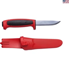 Craftline Basic 511 High Carbon Steel Utility Knife - 3.6-Inch Blade, Red/Black
