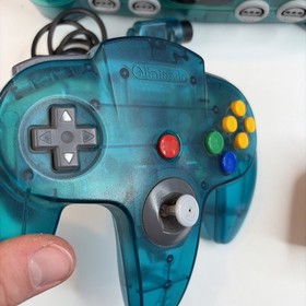 Nintendo 64 N64 Funtastic Ice Blue Console W/ Matching OEM Controller