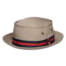 Scala Hats Congaree Fishermans Bucket Pork Pie Hat - Khaki