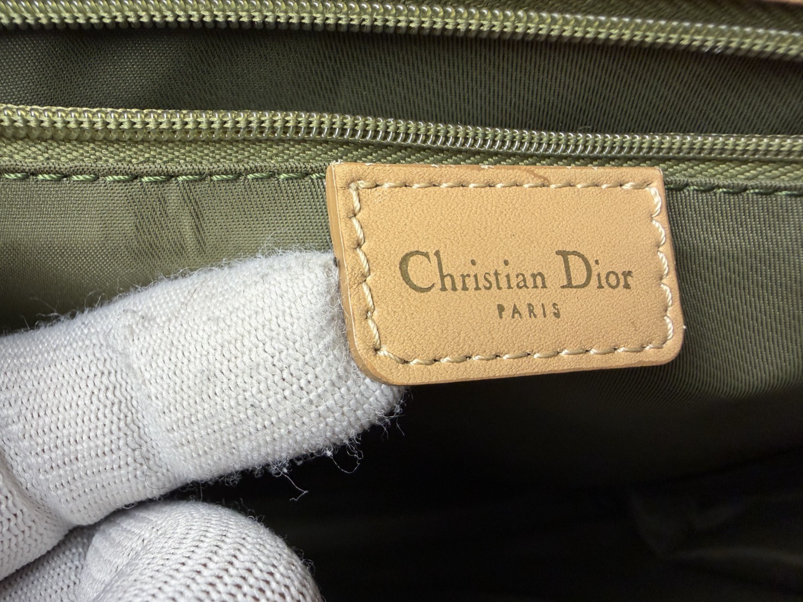Christian Dior Handbag Tote Bag Trotter Canva Vintage Authentic thumbnail 15