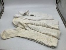 4 Pairs SLOUCH Scrunchie Knee Socks HOOTERS Uniform Not Quite White