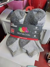 Nip Fruit Of The Loom Boys Ankle Socks Shoe 9-2,5 Grey 10 Pack Moisture Wicking