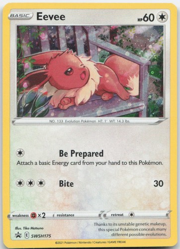 Eevee SWSH175 Holo Promo Sword & Shield Promo Pokemon Near Mint