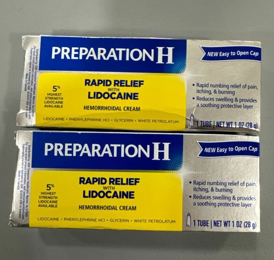 Crema de lidocaína Preparation H alivio rápido 1 oz (28 g) - alivio calmante rápido Foto 4 de 4