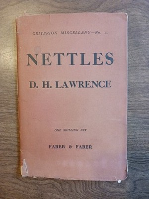 Vintage 1st Edition Poem Nettles D H Lawrence London Criterion Miscellany No 11