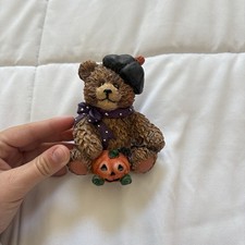 Halloween Bear Beret Scarf Decor Pumpkin Jack...