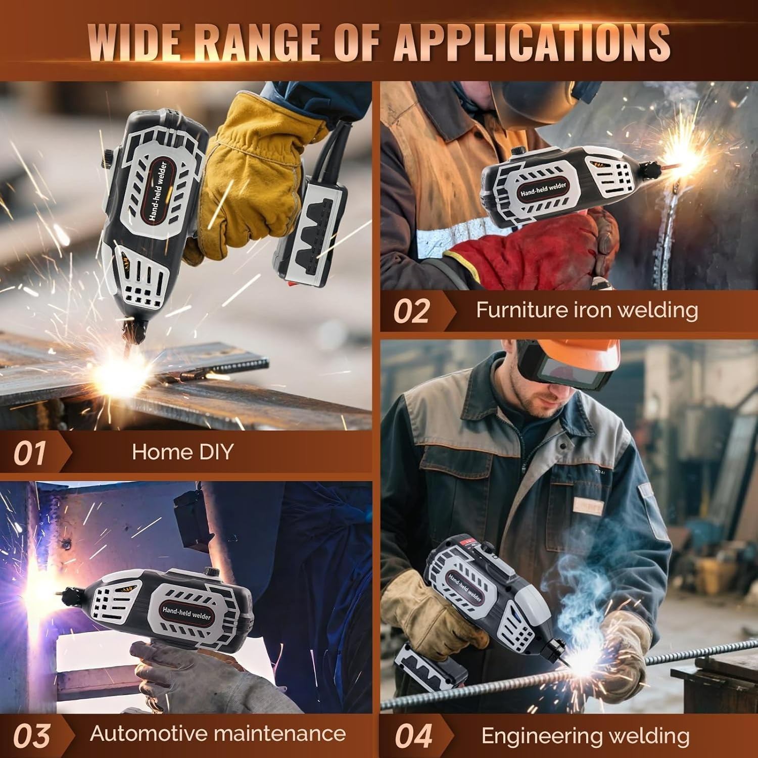 Saker Portable Electric Welding Machine,110V Portable Welder Handheld with IG