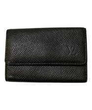 Authentic LOUIS VUITTON Multicle 6 Key Case Black Men M30532 5714