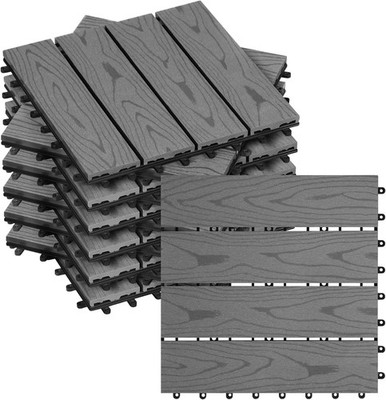 WPC-Terrassenplatten in Holzoptik 11  Stück 