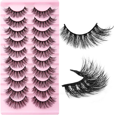 Falsche Wimpern Cat Eye Lashes Natural Fluffy Wispy Russian Strip Lashes 8D Faux