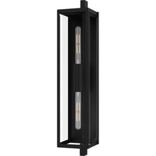 Quoizel DLE8407 Dale 2 Light 32" Tall Outdoor Wall Sconce - Black