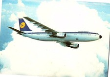 Lufthansa Airbus A300 Jet Aircraft Vintage Postcard Printed in Germany
