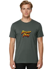 Power-Play-7 Mens Graphic Tee, 100% Cotton, Casual Summer Wear