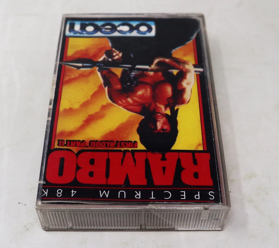 Vintage 1985 80s Spectrum 48K Rambo First Blood Part II 2 Cassette Tape Game - Image 2 of 4