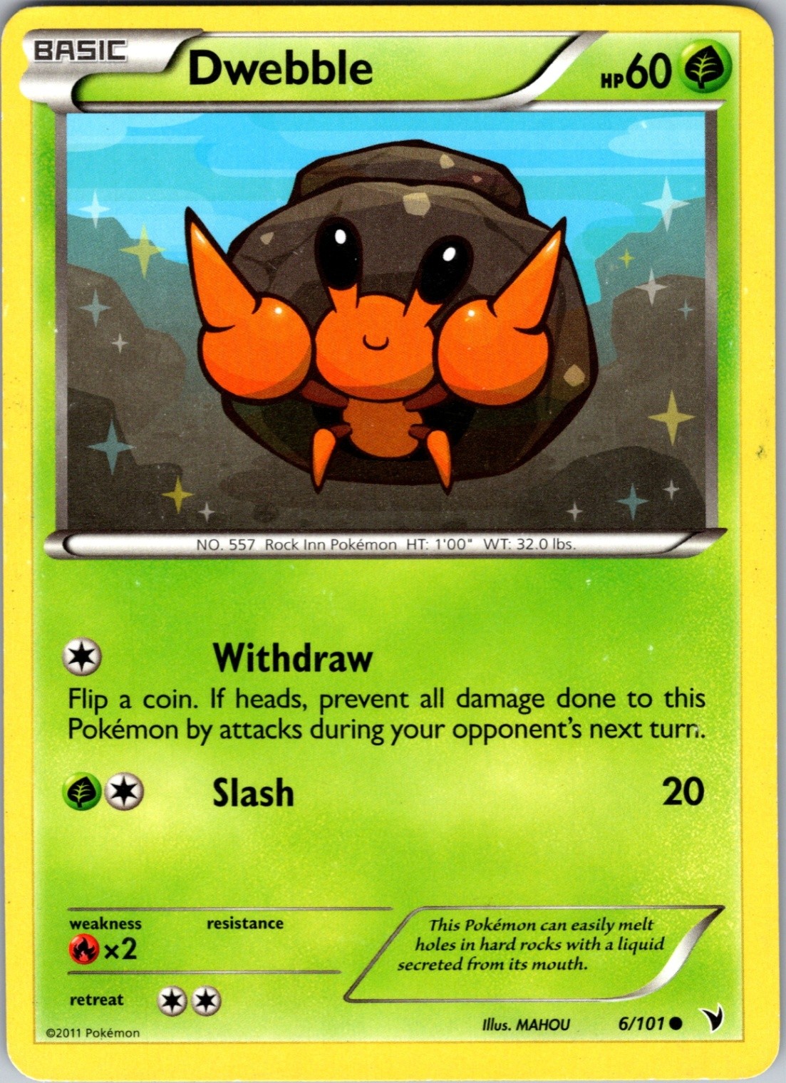 Dwebble 6/101 Common Regular Noble Victories LP