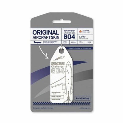 Aviationtag Volare Aviation Bombardier Challenger 604 2-SLOW weiß