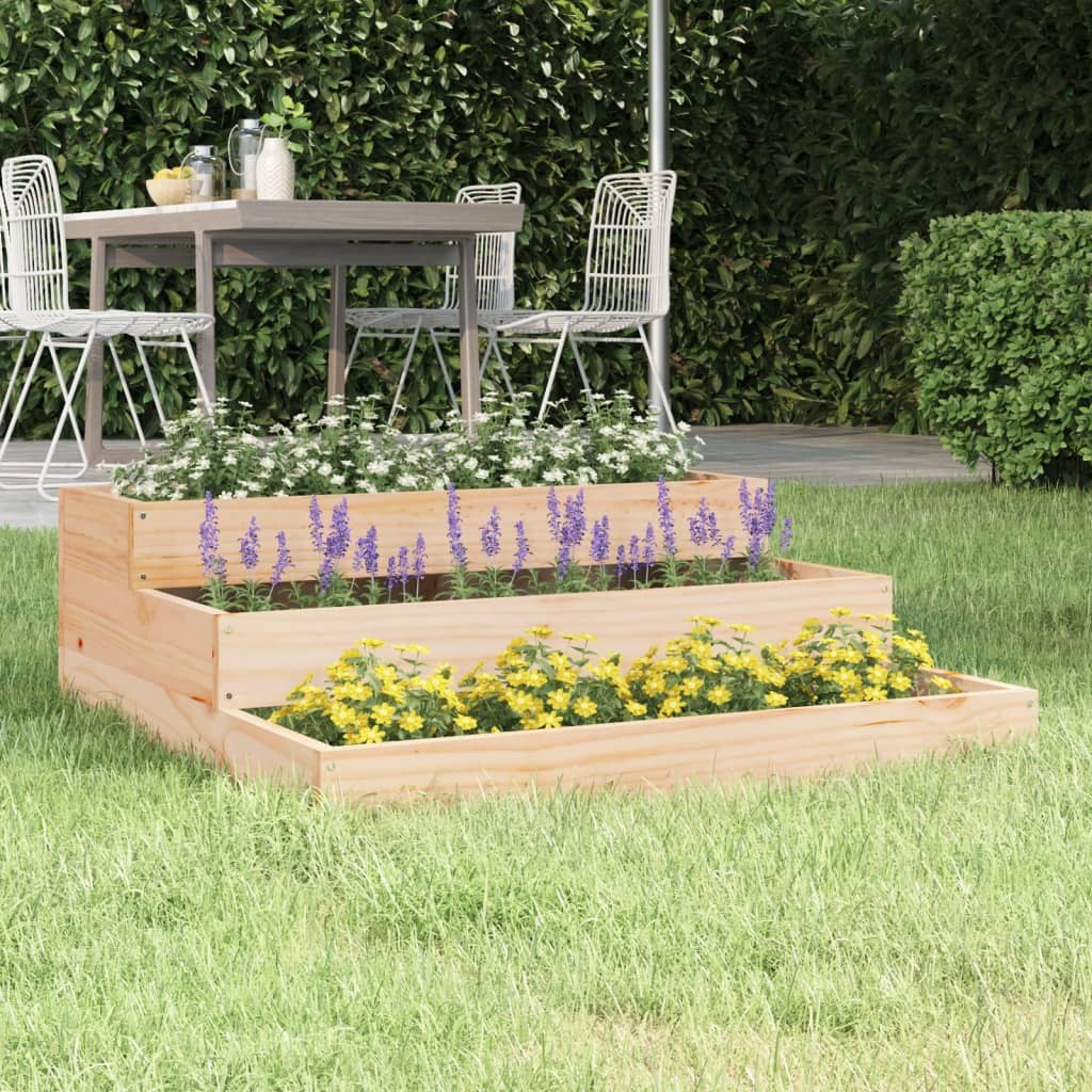 Vaso da Giardino vidaXL in Legno di Pino 78x78x27 cm - Arredo Outdoor
