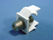 Leviton White Quickport F-Type Snap-In Coaxial Video Cable Jack 75-Ohm 41084-FWF