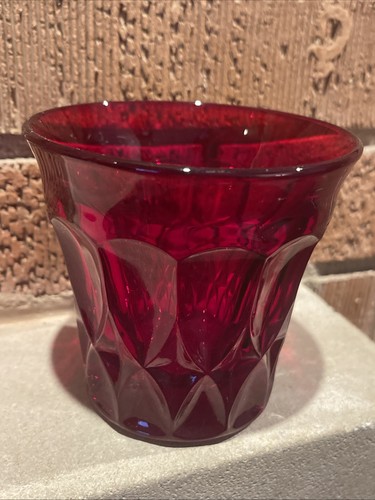Set Of 4 Vtg Rocks Glasses Ruby Red Noritake Perspective Old Fashioned Amberina - Picture 6 of 12