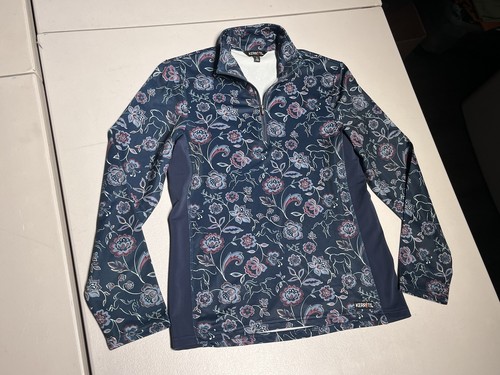 Kerrits Shirt Women’s Large Up Tempo Bloom Fleece Tech Top 1/4 Zipper Pullover
