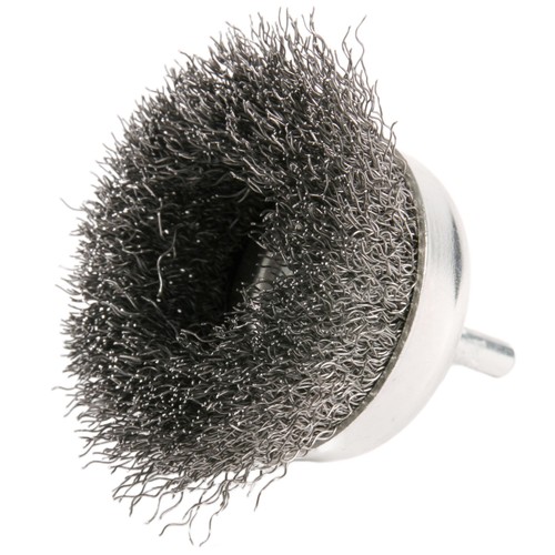 Mercer Industries 193030B- 3" x 1/4" Shank Crimped Cup Brushes, .014 Carbon S...